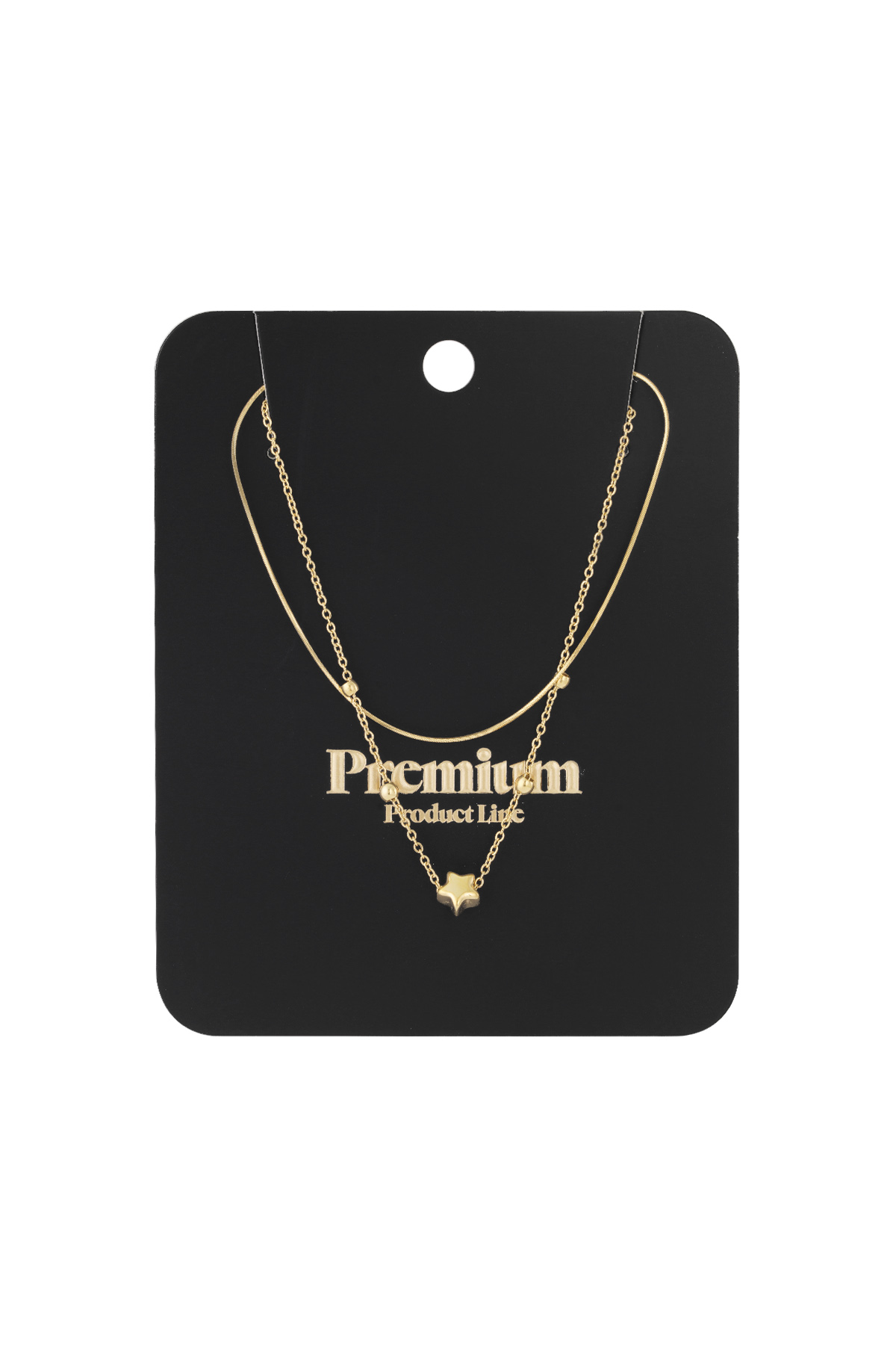 Double Layered Star Necklace h5 Picture4