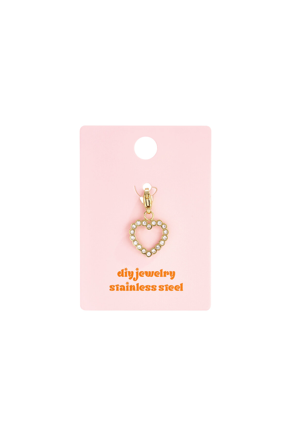Jewelry charm inlaid empty heart DIY h5 Picture3