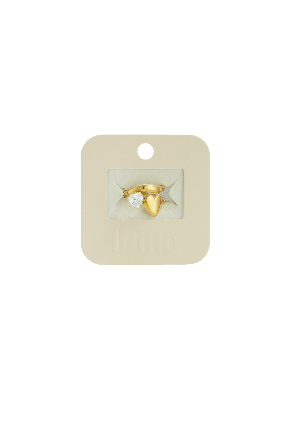Stainless Steel Gemstone Rings Heart Casual Daily Simple Series Women's jewelry h5 Picture5