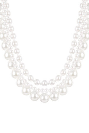 Big pearls layered necklace h5
