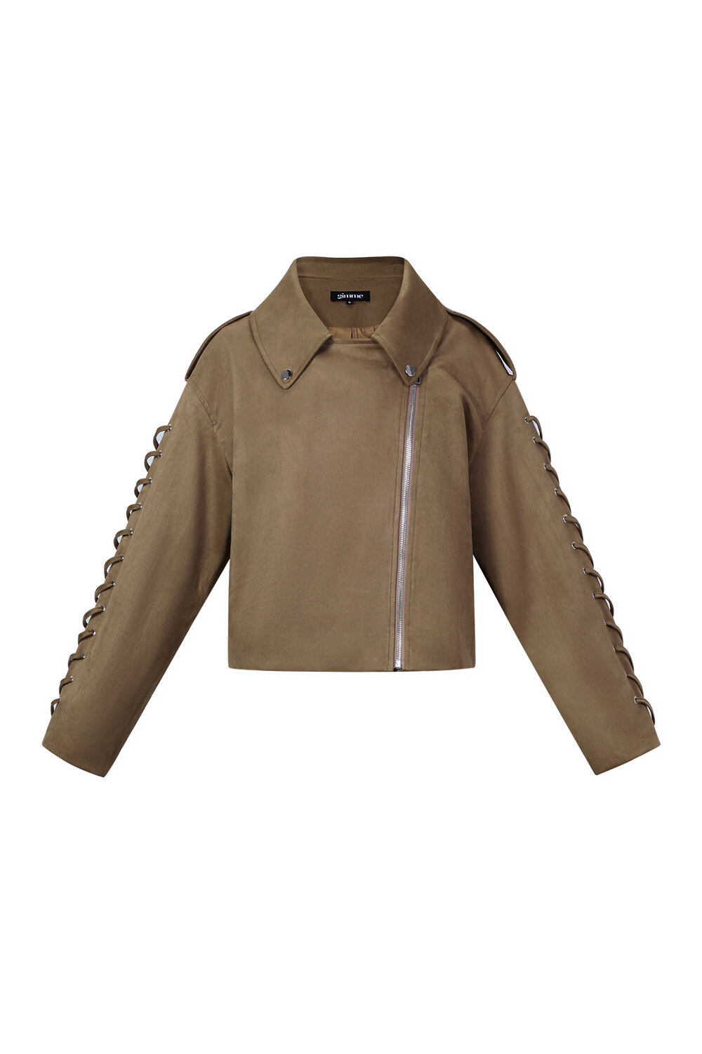 Woven Polyester Fiber Women's Jacket Street Style Tie-up h5Picture13