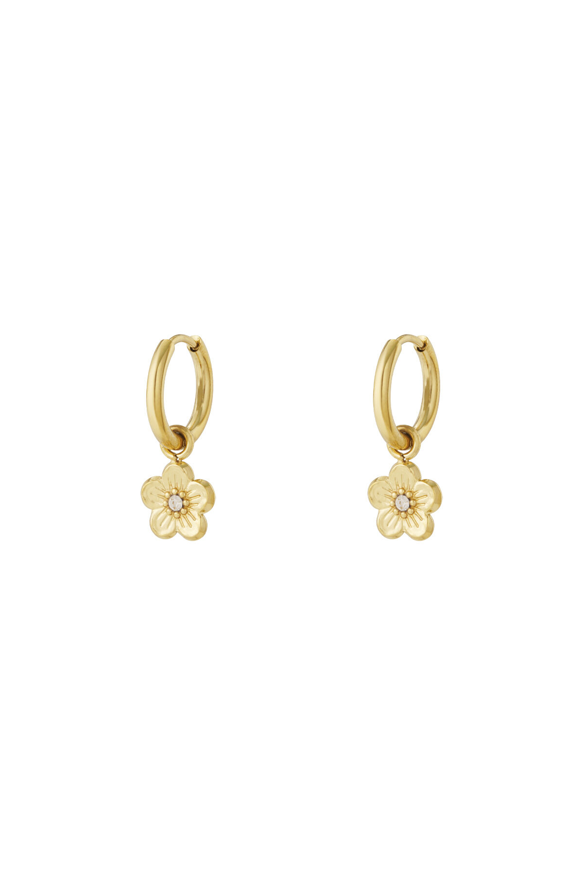 Flower fiesta earrings - Silver Color color 2