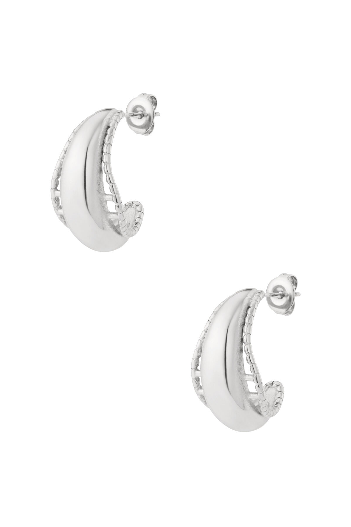 Stainless Steel Hoop Earrings Geometric Casual Daily Picture3