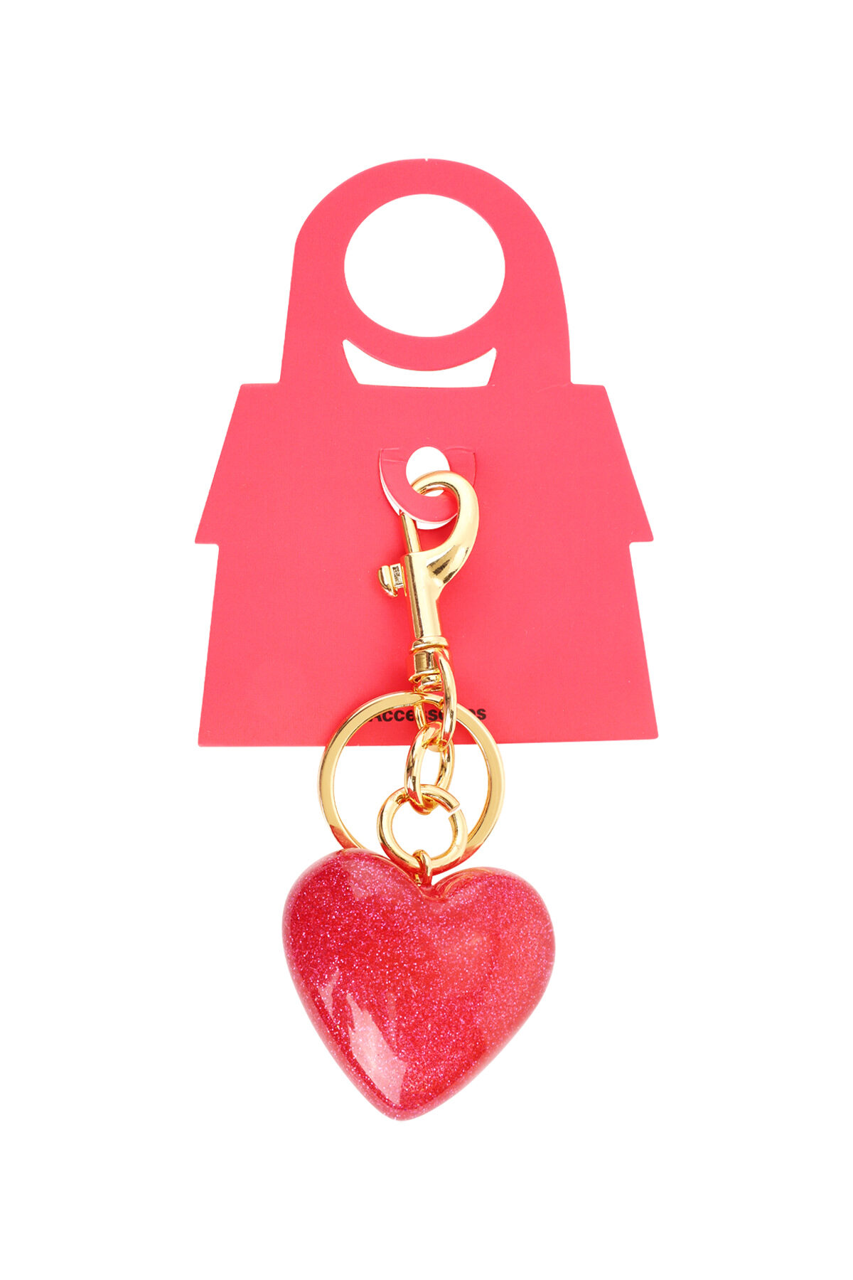 Glitter Heart Bag Charm Picture3