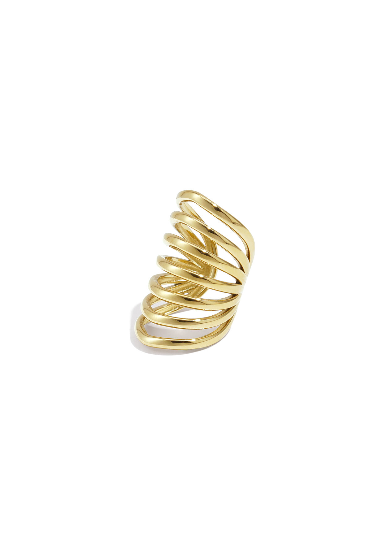 Edelstahl-Ohrmanschetten, Linien, Casual Daily Simple Series, Damenschmuck 2