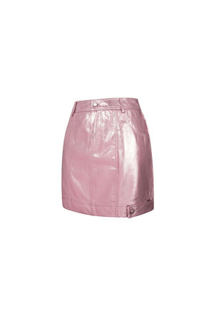 PU Mini Skirt Sexy Solid Color Spring/Summer h5 Picture5