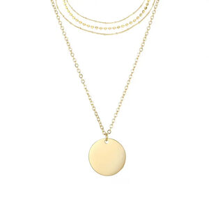 Light Luxury Multi - layer Chain Gold - colored Stainless Steel Waterproof Women's Necklaces h5 Picture2