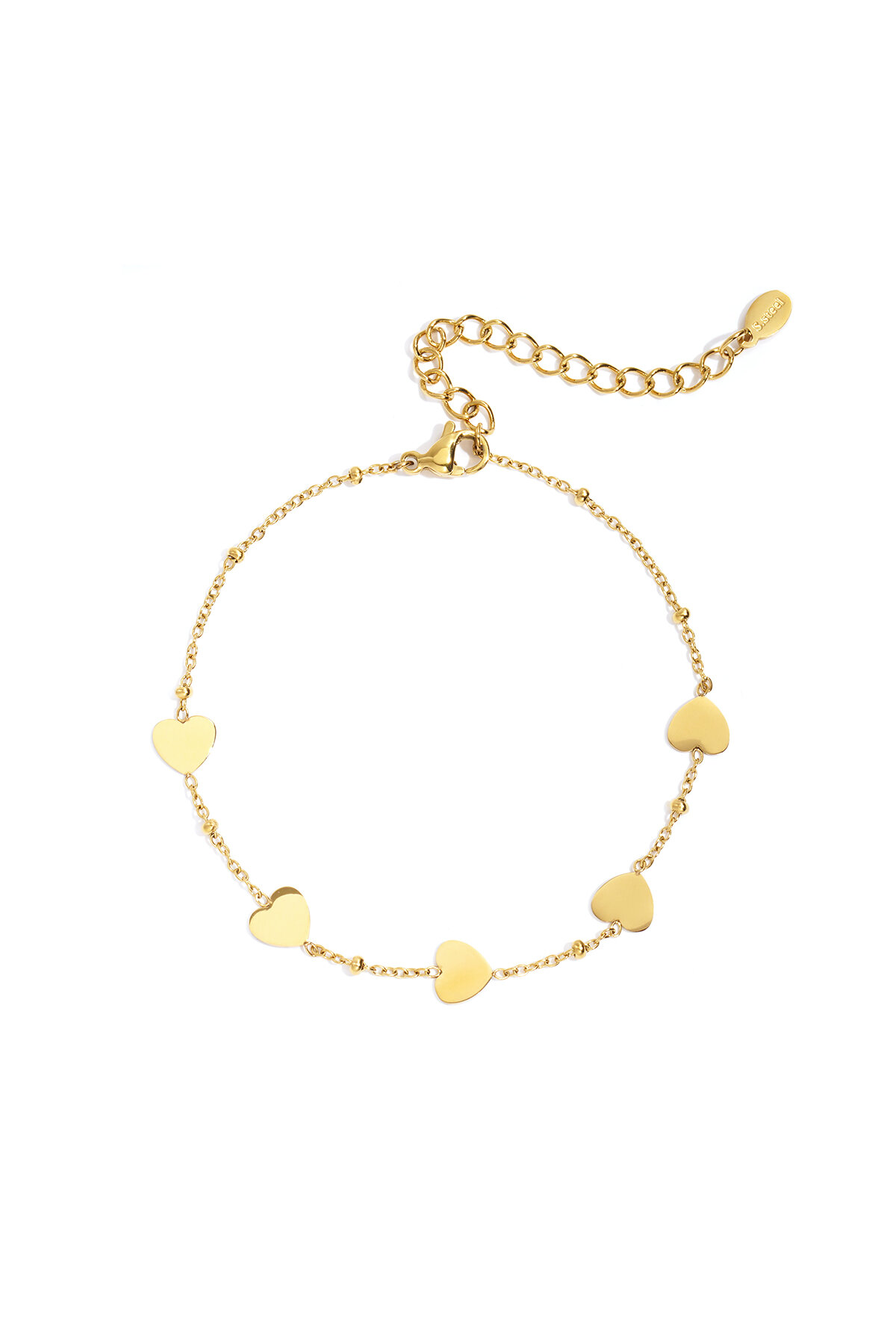 Stainless Steel Chain Bracelets Heart Casual Daily Simple Series Women's jewelry 2