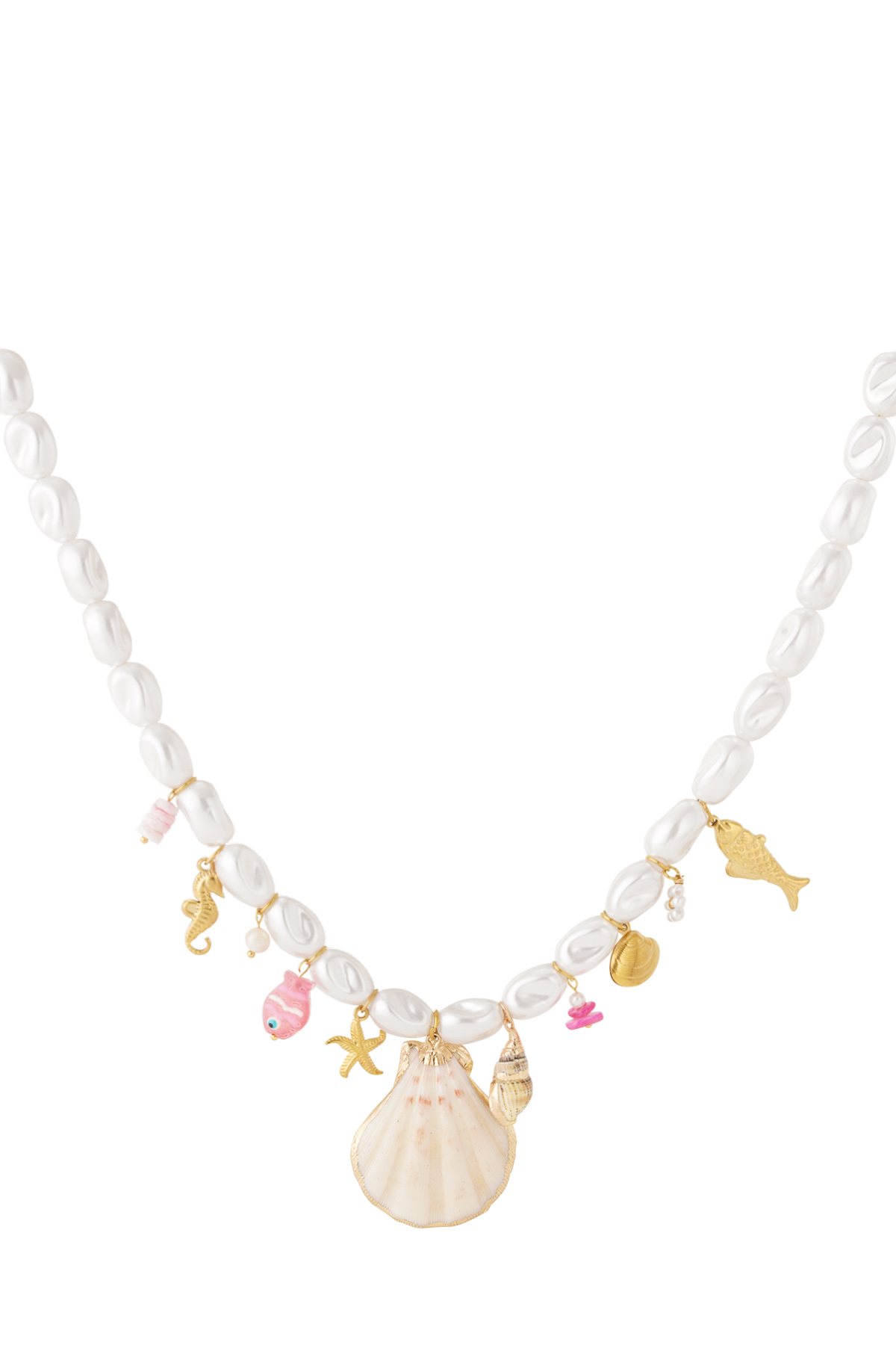 Seashelled pearls Necklace 2