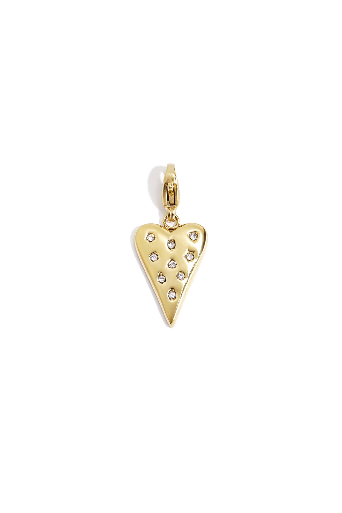 Jewelry heart charm with stones DIY