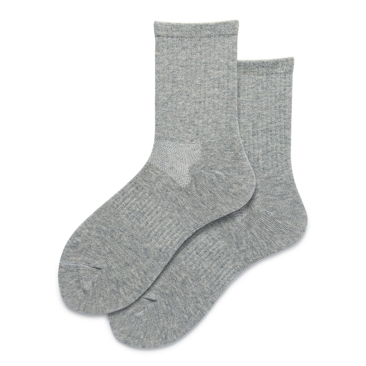 Chaussettes mi-mollet à rayures verticales pour femme, couleur unie et douce