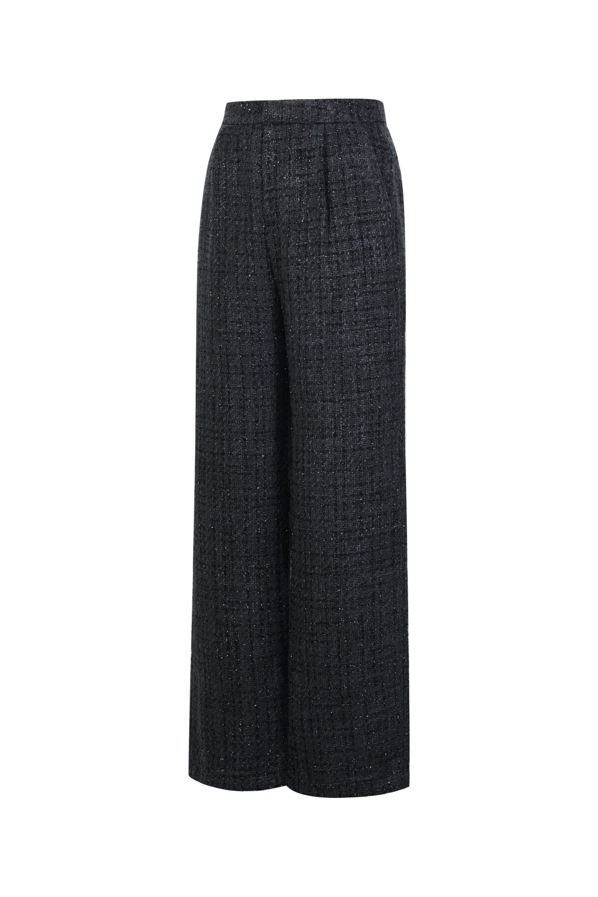 Tessuto Fibra di Poliestere Pantaloni Dritti Donna Eleganti a quadri Autunno/Inverno h5Immagine2