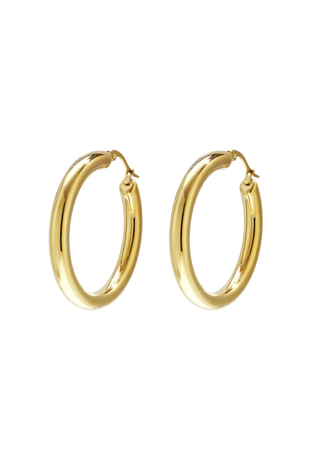 Orecchini a cerchio in acciaio inossidabile, casual, semplici, da donna, stile quotidiano 2