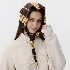 1 Piece Retro Stripe Wool Women's Triangle Winter Scarves h5 Picture3