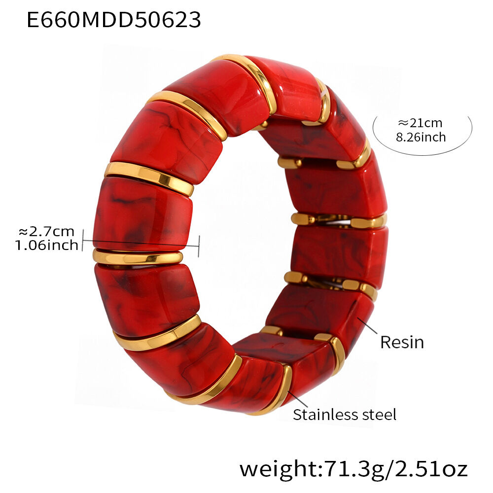 E660-Red Elastic Bracelet 20Cm Picture4