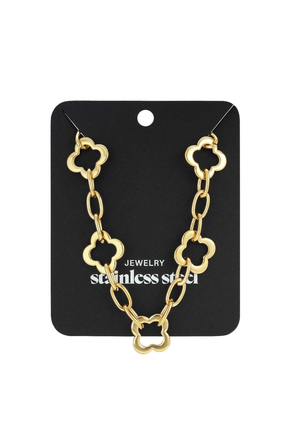 Stainless Steel Chain Necklaces Clover Casual Daily Simple Series Women's jewelry h5 Picture5