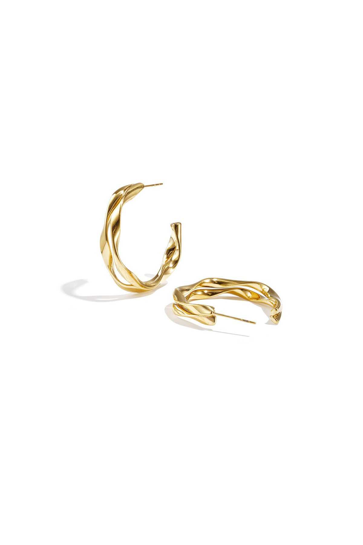 Organic double hoop earrings 2