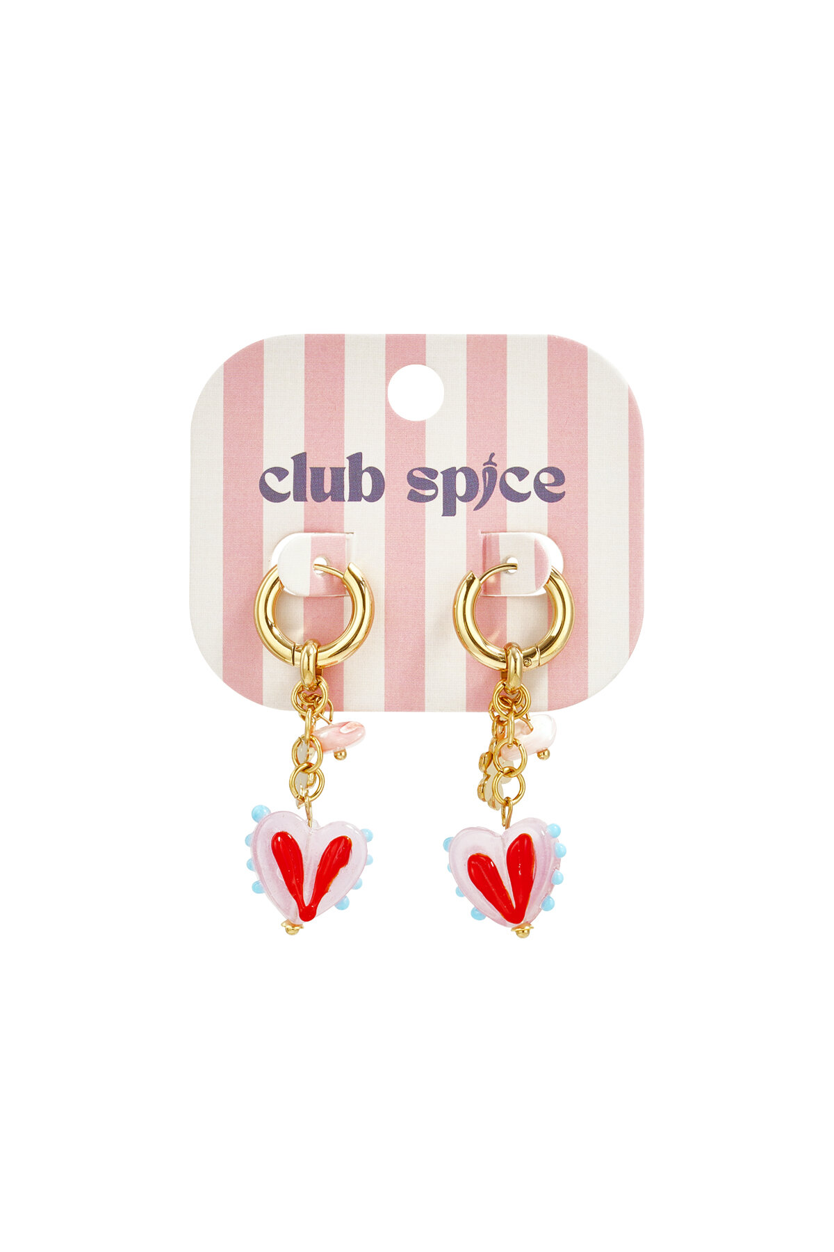 Earrings with colorful heart charms h5Picture6