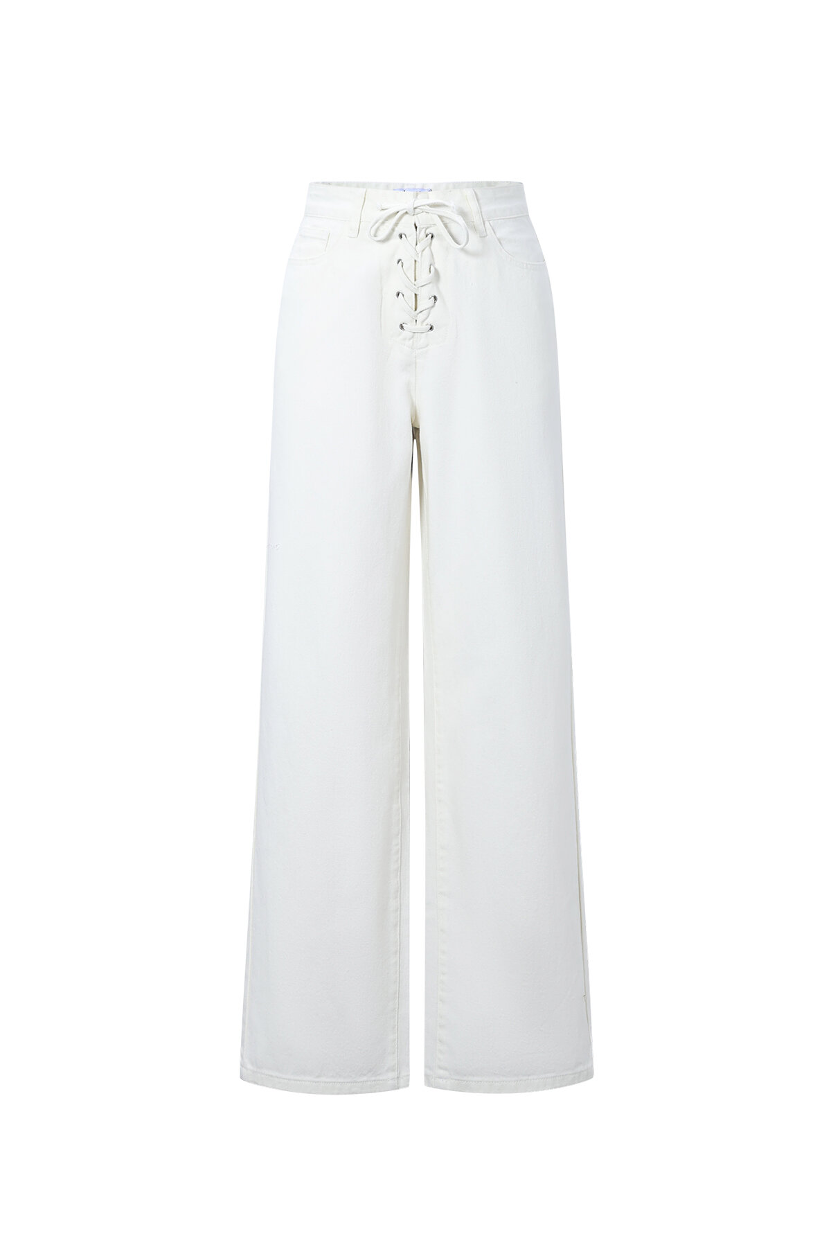 Lace Up Denim Jeans h5