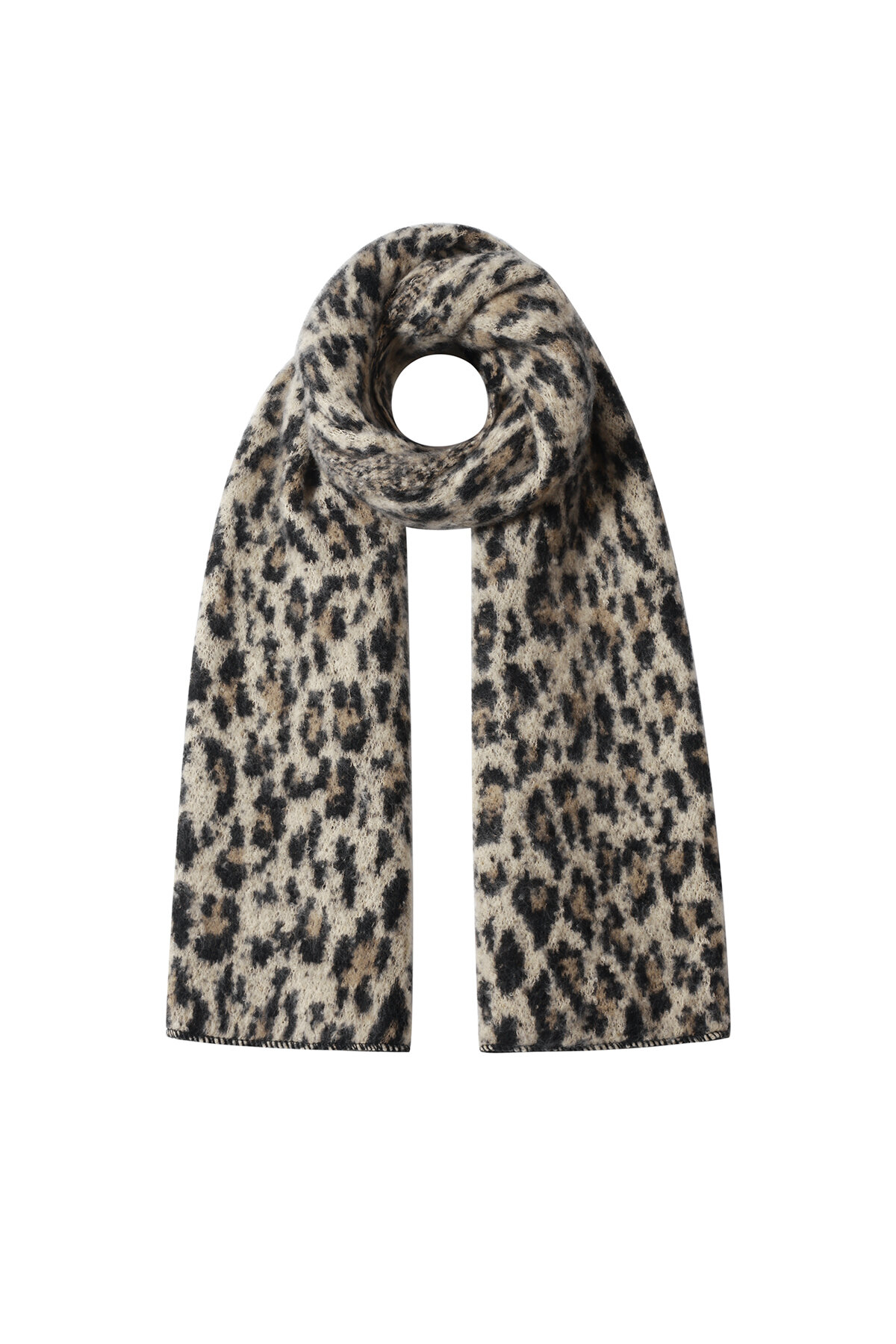 Kışlık atkılar Leopar Desenli Günlük Polyester Aksesuarlar h5Resim4