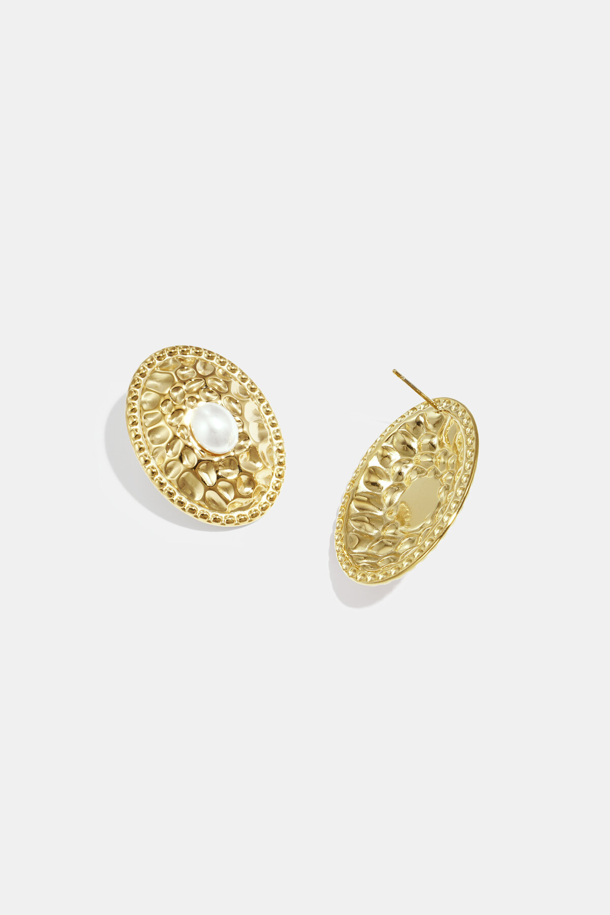 Pendientes de acero inoxidable con diseño de martillo, serie informal, diaria y sencilla, joyería para mujer. h5Imagen4
