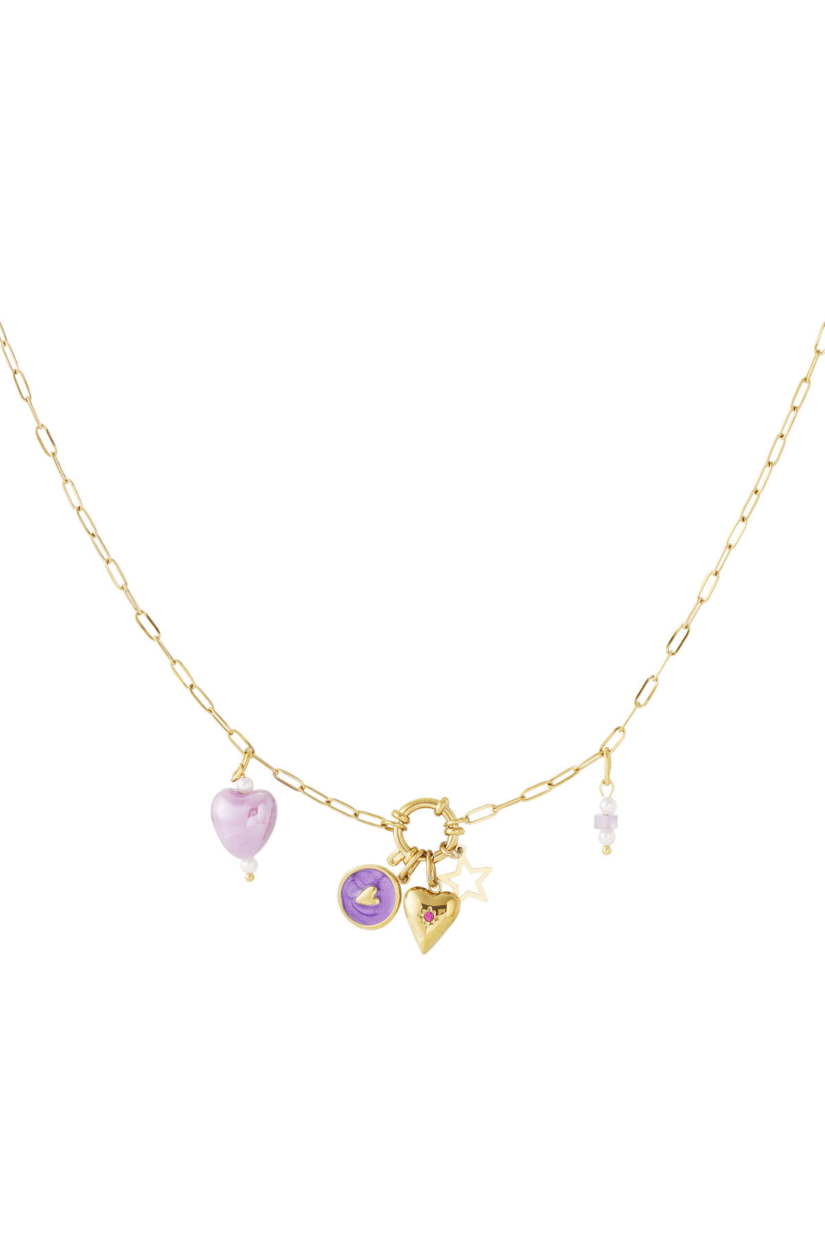 Purple heart DIY necklace h5 Picture4