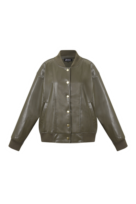 Woven Polyester Fiber Women's Bomber Jacket Fall/Winter Street Style 2