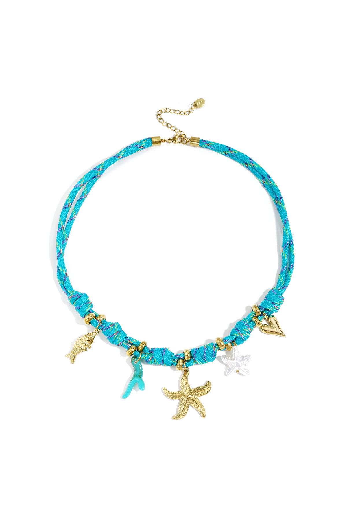Rope chain with knots and starfish charms 2