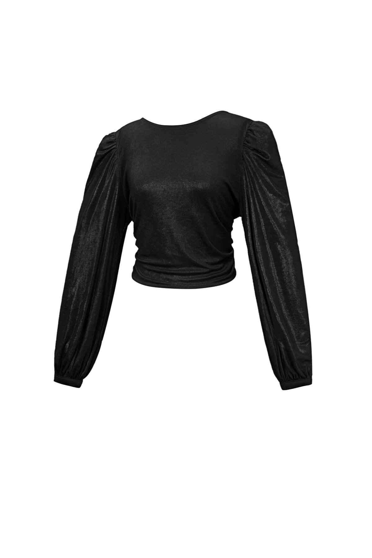 Knitted Polyester Fiber Women's Long Sleeve Top Sexy Solid Color h5 Picture3