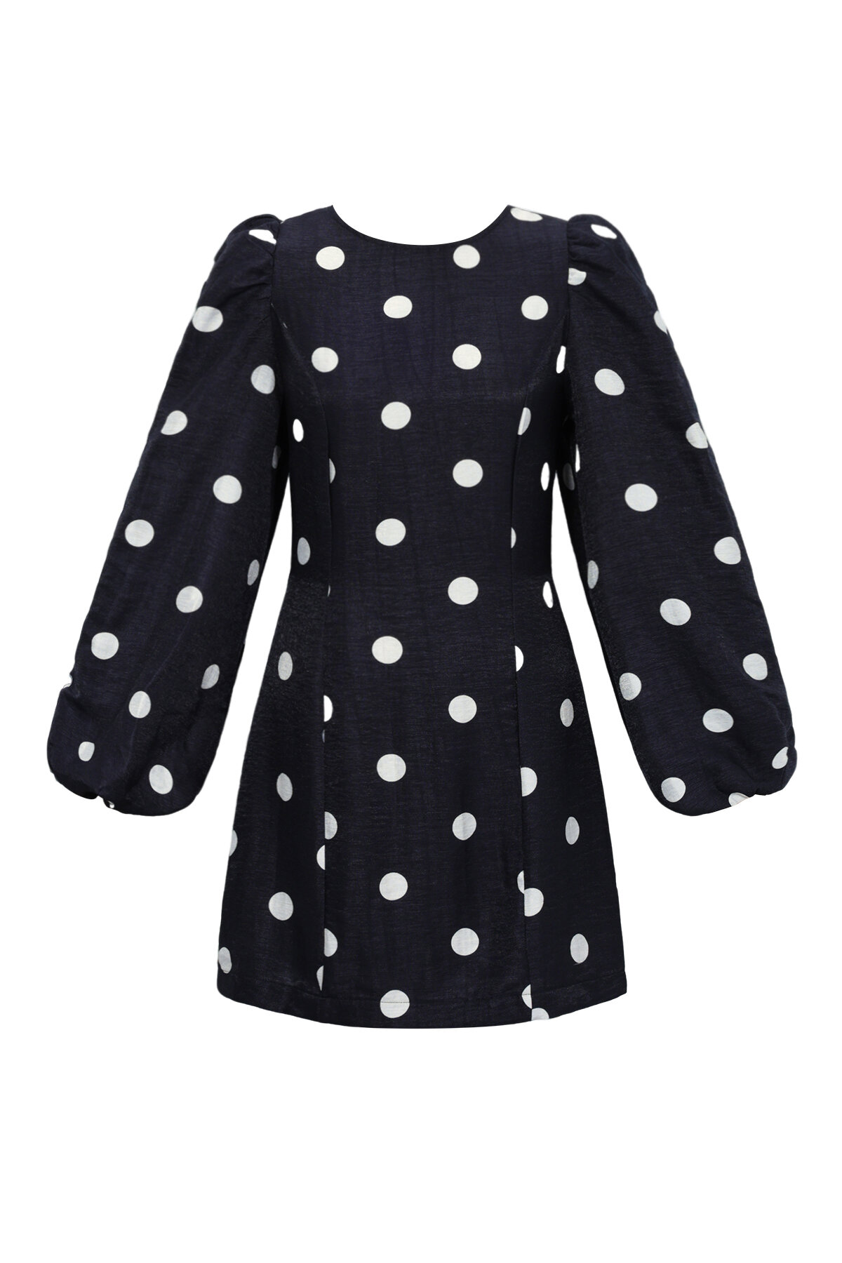 Woven Polyester Fiber Women's Mini Dress Elegant Polka Dots 