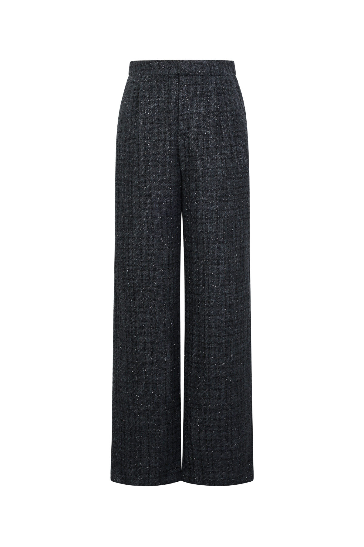 Tessuto Fibra di Poliestere Pantaloni Dritti Donna Eleganti a quadri Autunno/Inverno
