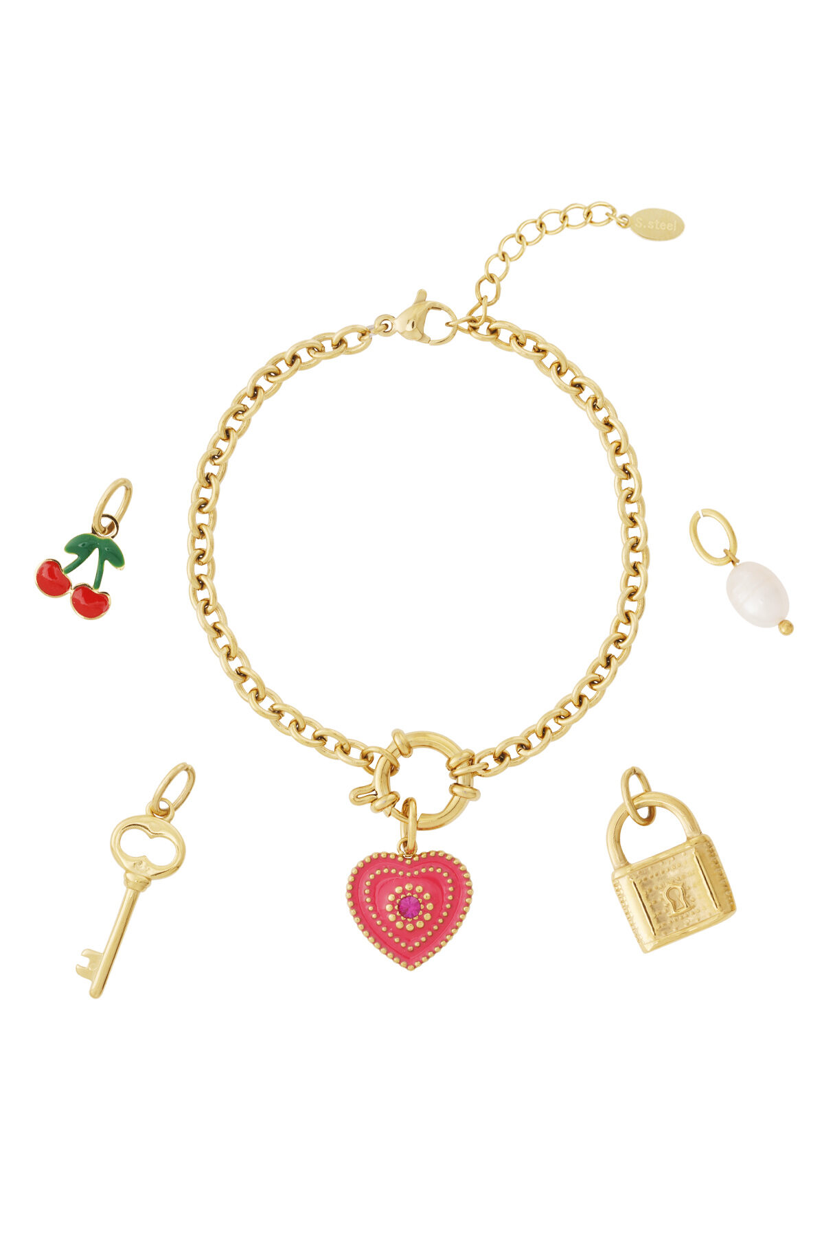 Braccialetto fai da te a forma di cuore h5