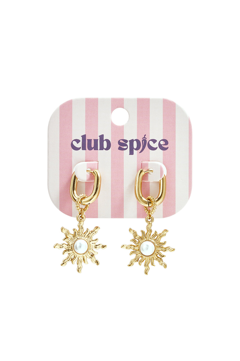 Squoval earrings with boho sun charm h5Picture3