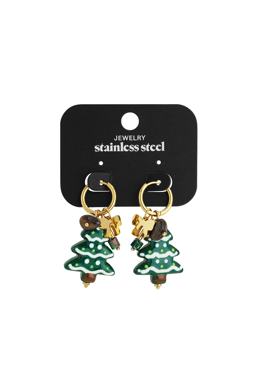 Stainless Steel Drop Earrings plant Casual Christmas Simple Series Women's jewelry h5Picture5