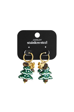Stainless Steel Drop Earrings plant Casual Christmas Simple Series Women's jewelry h5 Picture5
