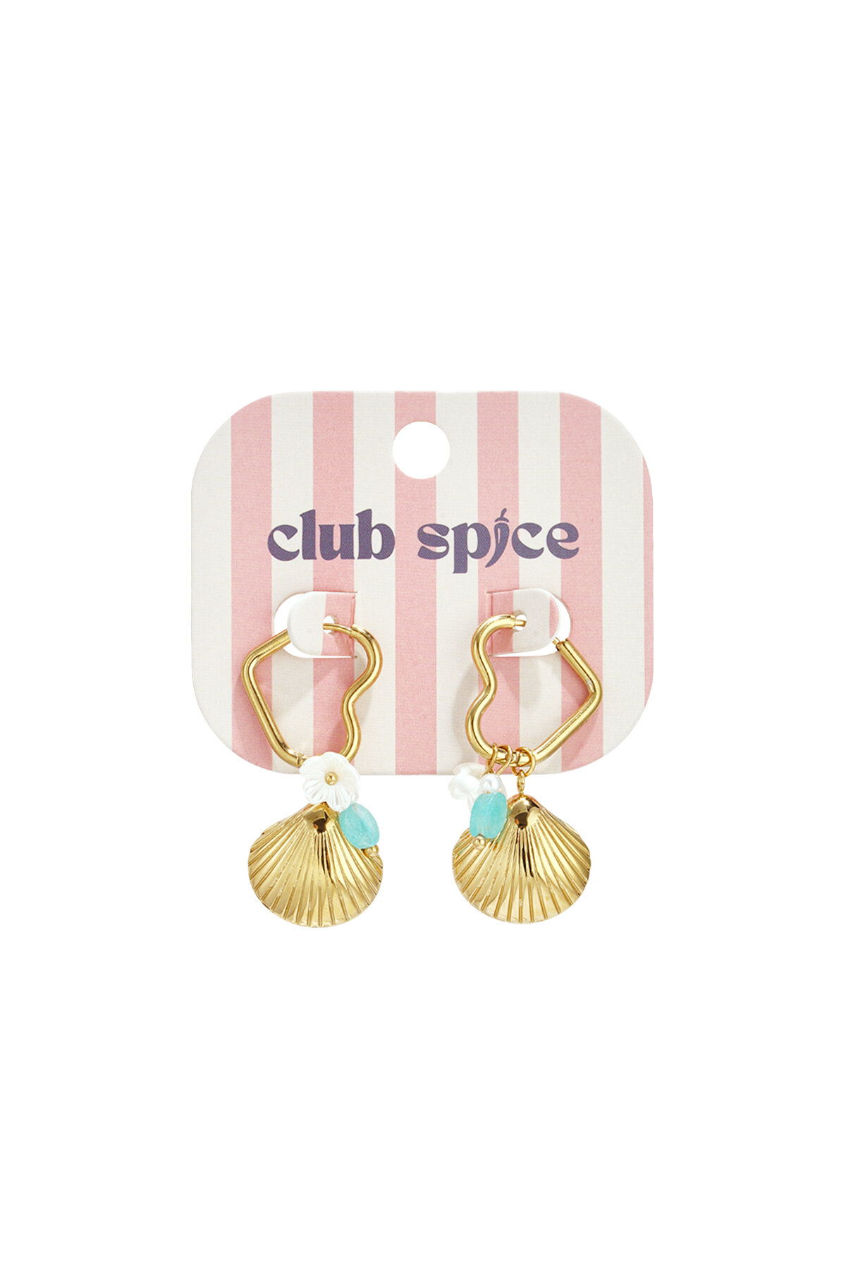 Heart-shaped hoop earrings with charms h5 Picture5