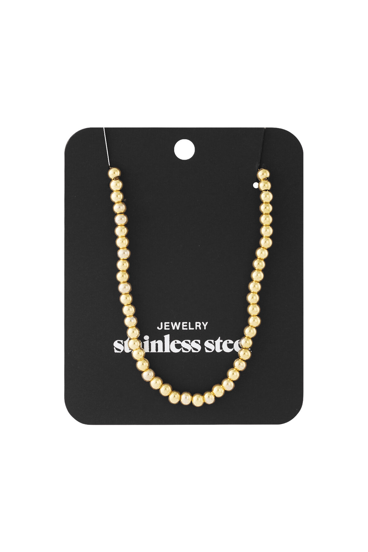 Solid bead necklace-5mm Picture4