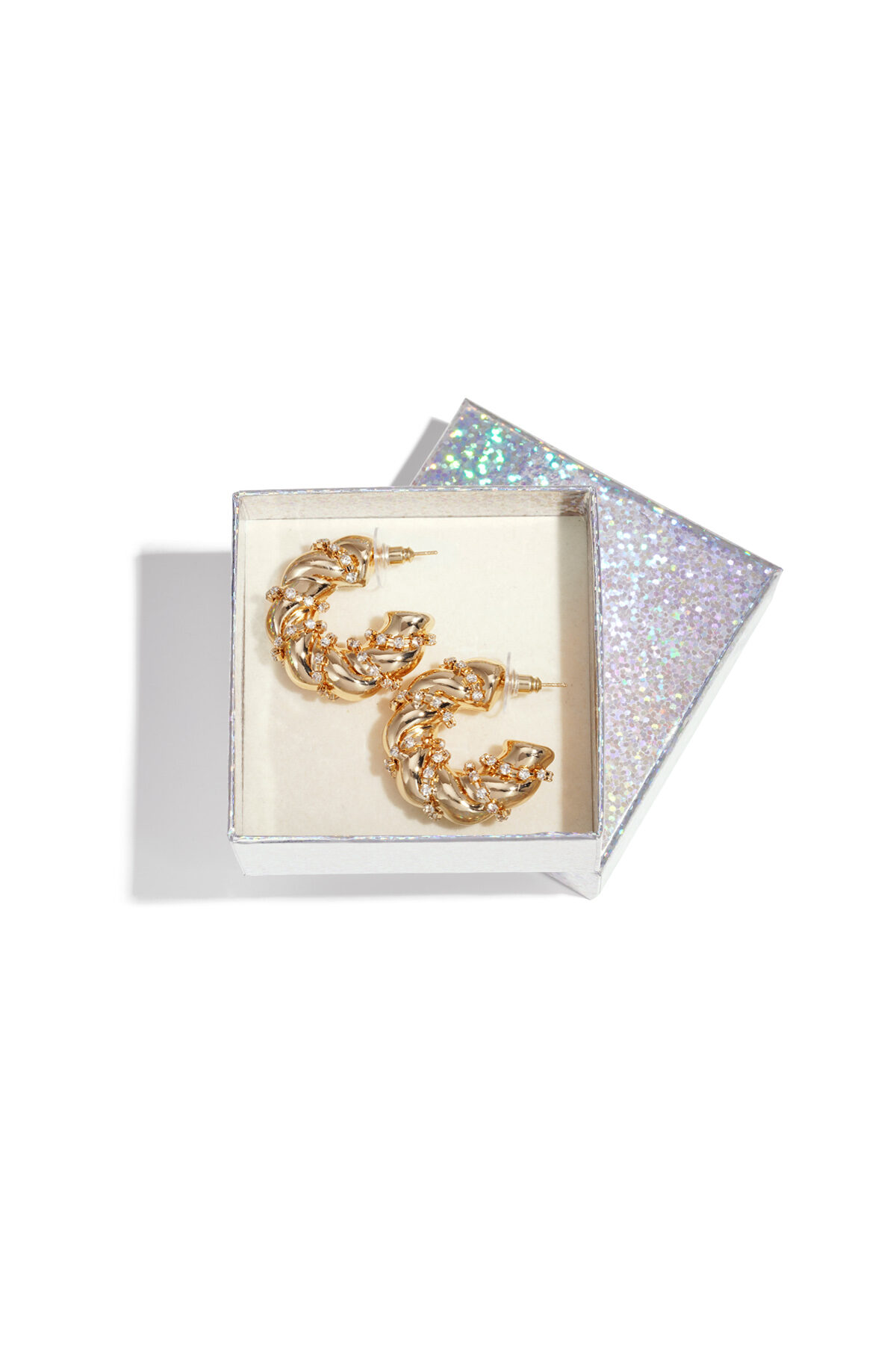 Eisen Creolen Kreis Elegante Weihnachten Luxuriöse Serie Damen Schmuck h5Bild2