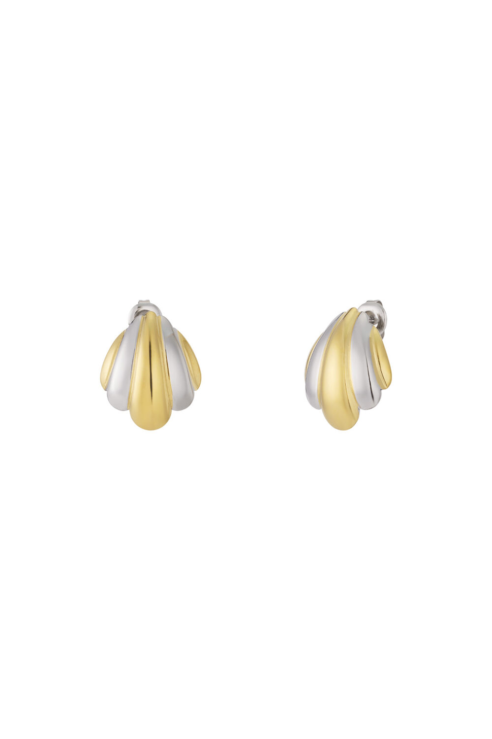 Golden Silver Fusion Earrings