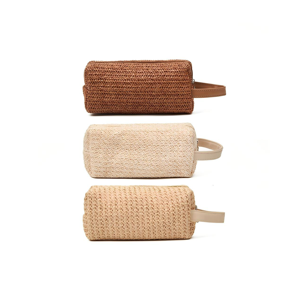 Natural Woven Raffia Women's Makeup Bags h5 Picture2