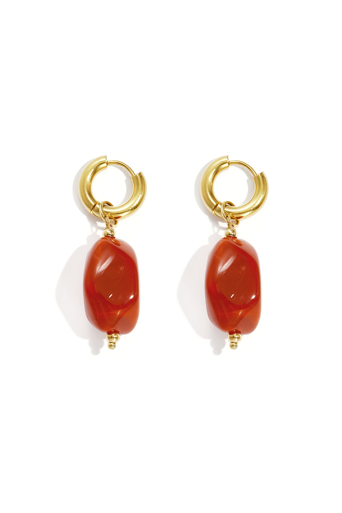 Boucles d'oreilles avec perles organiques 2