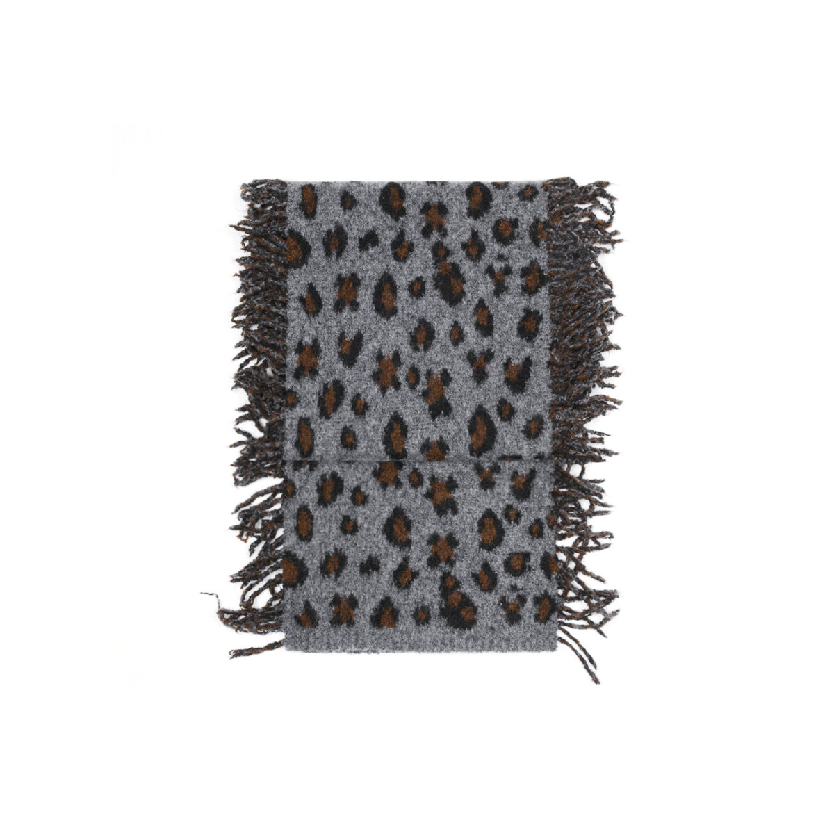 1 Piece Leopard Print Tassels Wool Women's Winter Scarves h5Picture3