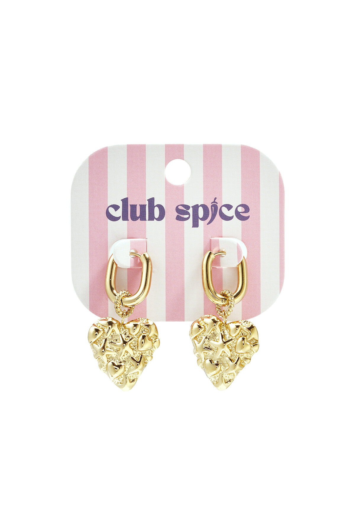 Squoval earrings with heart with star pattern h5 Picture3