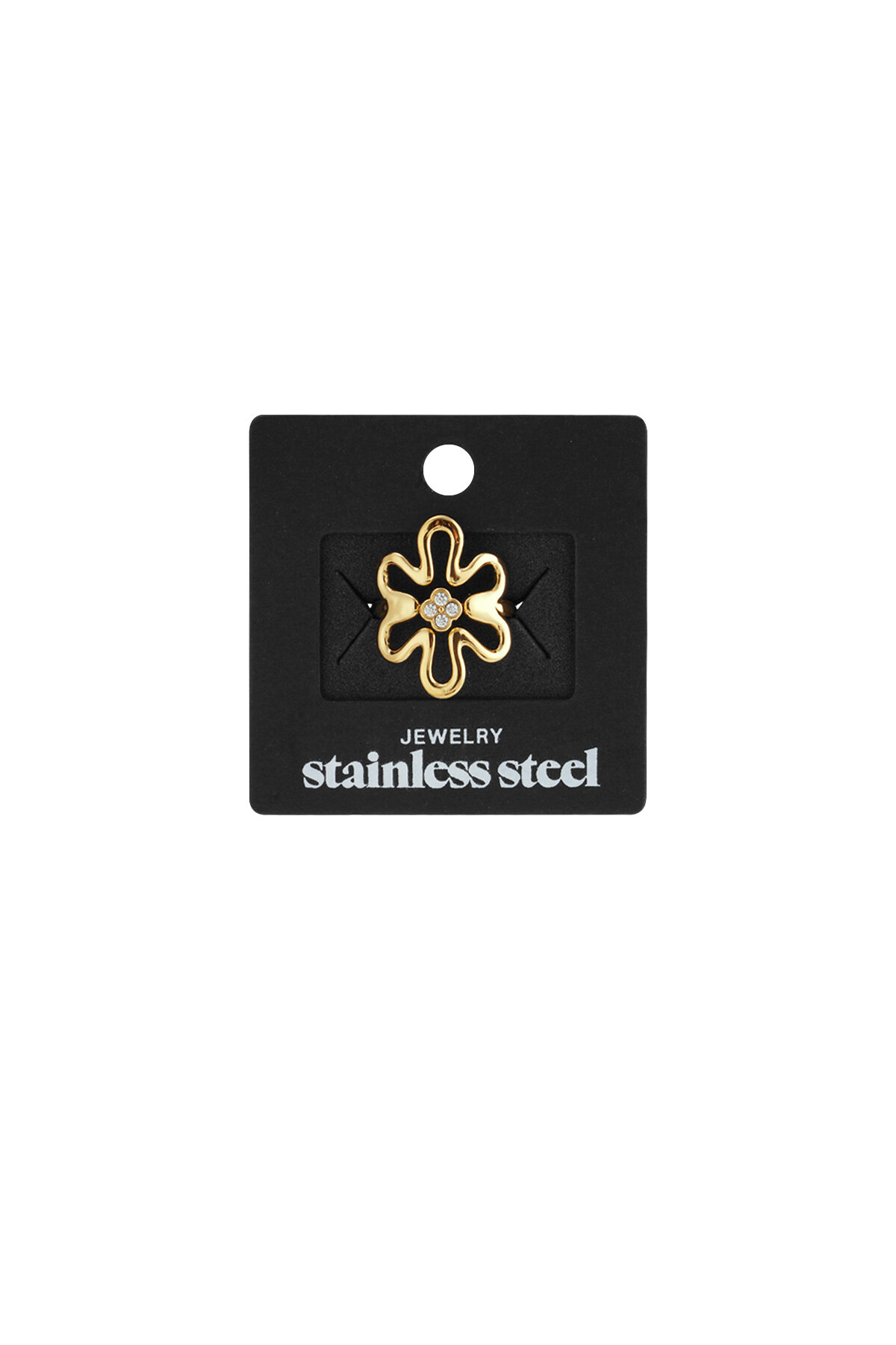 Stainless Steel Statement Rings Flower Casual Daily Simple Series Women's jewelry h5 Picture6