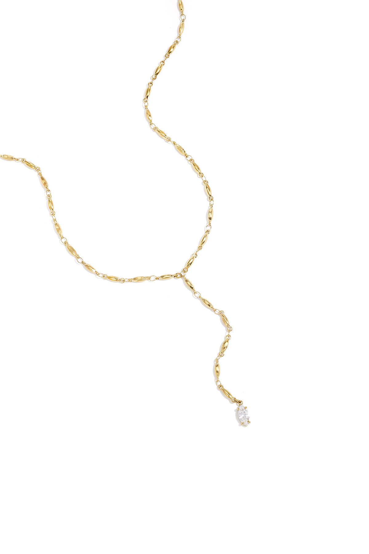 Collana con strass pendenti h5