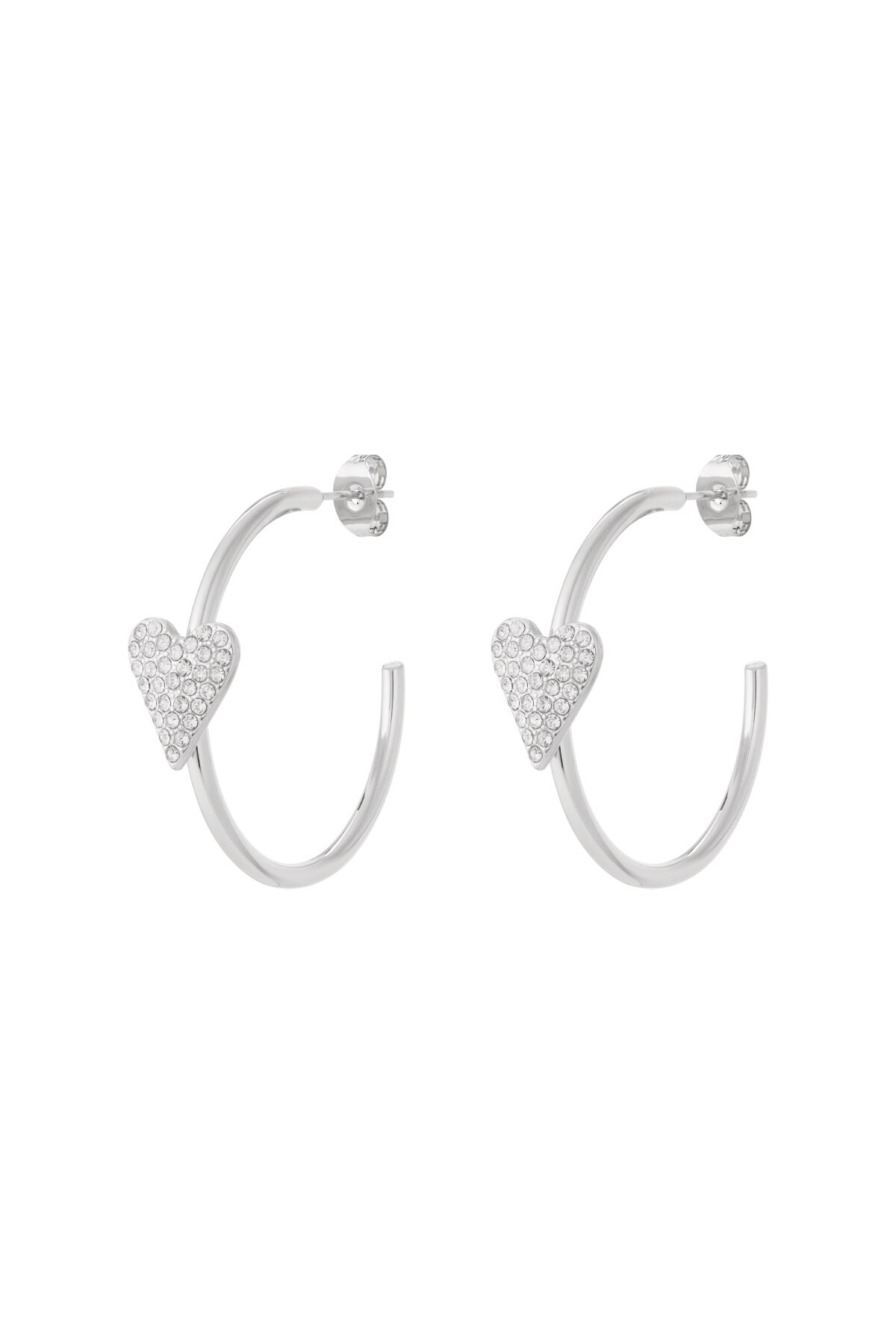 Heart hoop Earrings Picture3