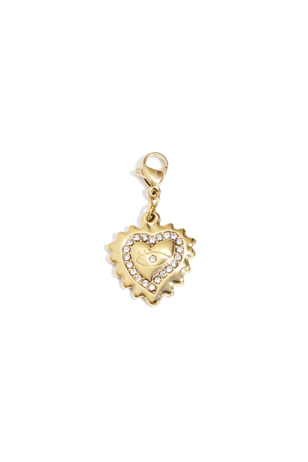 Jewelry charm heart with eye DIY 