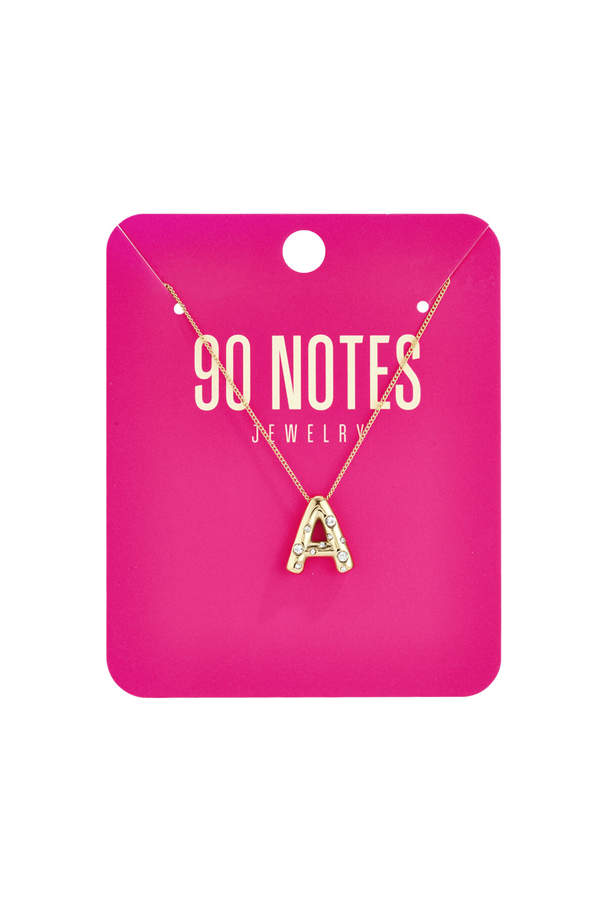 90 NOTES Letter Necklace Picture3