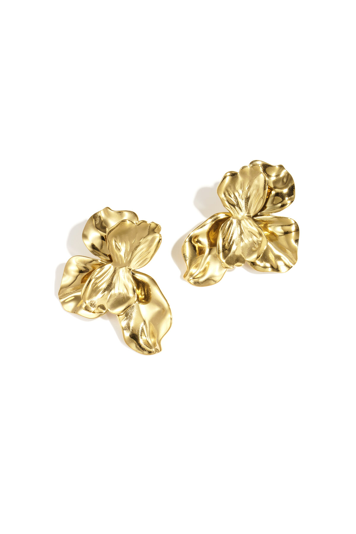Stainless Steel Stud Earrings Flower Casual Daily Simple Series Women's jewelry h5 
