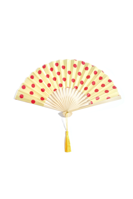 Polka Dot Folding Fan